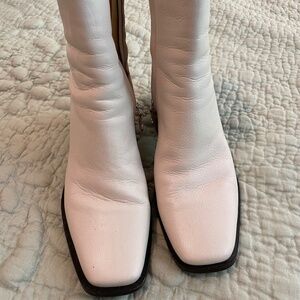 Sam Edelman Cream leather boots Size 8.5
